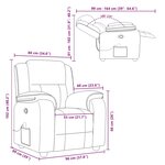 vidaXL Fauteuil de massage inclinable Marron Tissu