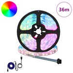vidaXL Bande LED 12 Pièces Noir et Transparent 3000 mm
