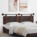 vidaXL Tête de lit suspendue Marron foncé PU antique