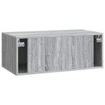 vidaXL Meuble TV mural 78 5 x 41 x 30 cm Sonoma gris Bois d'ingénierie