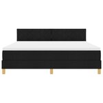 vidaXL Lit à ressort avec matelas & LED noir 180x200 cm tissu