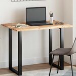 vidaXL Dessus de table rectangulaire 100x70x2 cm bois massif d'acacia