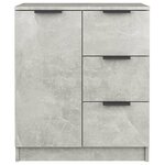 vidaXL Buffet Gris béton 60x30x70 cm Bois d'ingénierie