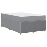 vidaXL Cadre de lit avec matelas Gris clair 120 x 200 cm tissu