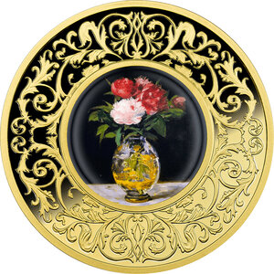 Pièce de monnaie en Argent 500 Francs g 17.50 Millésime 2025 Flowers in Painting BOUQUET OF FLOWERS