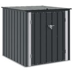 vidaXL Boîte de Rangement de Jardin Noir 101 5 x 107 x 100 cm Acier