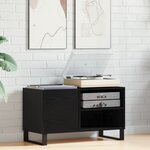 Meuble de rangement vidaXL noir en chêne 84 5x38x48 cm en bois d'ingénierie