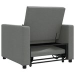vidaXL Fauteuil convertible 3-en-1 gris foncé en tissu