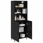 vidaXL Haut Armoire Chêne noir 69 5 x 34 x 180 cm