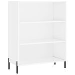vidaXL Buffet haut Blanc 69 5x34x180 cm Bois d'ingénierie