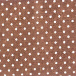 Coupon de tissu en coton Brun pois blanc 55 cm