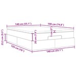 VidaXL Cadre de lit ottoman et matelas gris clair 140x190 cm tissu