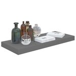 vidaXL Étagère murale flottante 2 Pièces Gris brillant 60x23 5x3 8 cm MDF