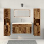 vidaXL Ensemble de meubles salle de bain 4 Pièces bois d'ingénierie