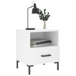 vidaXL Tables de chevet 2 Pièces blanc 40x35x47 5 cm bois d’ingénierie