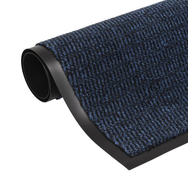 vidaXL Paillasson rectangulaire 80 x 120 cm Bleu