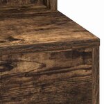 vidaXL Table de Toilette avec étagère Chêne fumé 100 x 41 x 135 cm