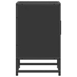 vidaXL Table de chevet noir 40x31x50 cm bois d'ingénierie et métal