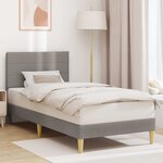 vidaXL Cadre de lit avec tête de lit Taupe 80 x 200 cm Tissu