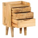 vidaXL Table de chevet Bois de manguier massif 40 x 30 x 59 5 cm