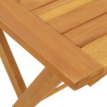 vidaXL Table de jardin pliante Carrée 60x60x72 cm Bois massif Acacia