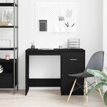 vidaXL Bureau Chêne noir 100 x 50 x 76 cm Bois d'ingénierie
