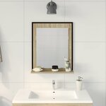 vidaXL Miroir de salle de bain avec étagère Noir 50 x 12 x 60 cm