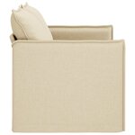 vidaXL Canapé Crème 136 x 82 x 85 cm tissu