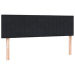 vidaXL Sommier à lattes de lit avec matelas noir 160x210 cm velours