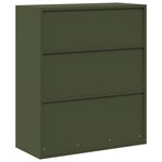 vidaXL Armoire de rangement Vert olive 90 x 40 x 105 cm Acier