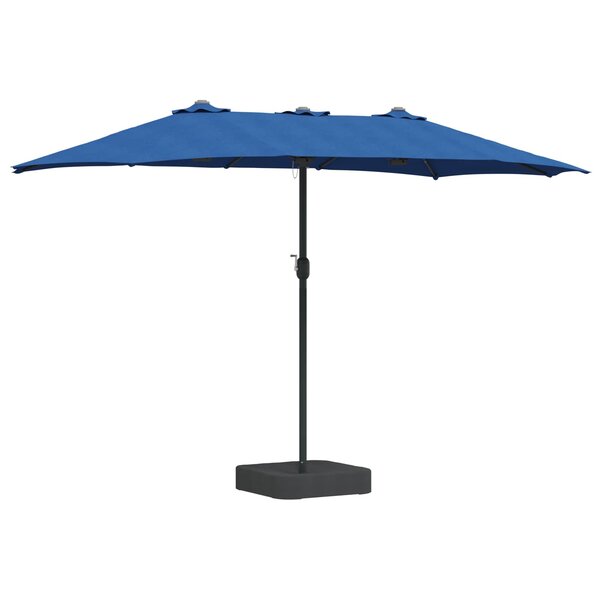 vidaXL Parasol de jardin 385 x 209 x 244 cm Polyester Azur