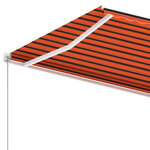 vidaXL Auvent manuel rétractable sur pied 400x350 cm Orange et marron