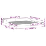 vidaXL Cadre de lit Blanc 200 x 220 cm Bois massif en pin