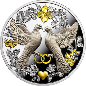 Monnaie WEDDING DOVES Love Argent 500 Francs Cameroon 2026 (PRÉCOMMANDE)