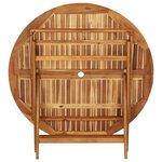 Vidaxl table pliable de jardin 120 cm bois d'acacia massif