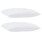 vidaXL Couette avec oreiller 3 Pièces Blanc Microfibre