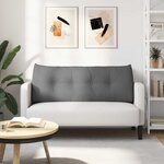 vidaXL Coussin de Dos Gris foncé 120 x 24 x 50 cm tissu