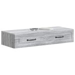 vidaXL Table d'appoint murale Sonoma gris 87 5 x 34 5 x 17 cm