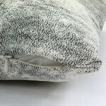 Coussin Havane aspect cuir vieilli - 40 x 40 cm - Blanc