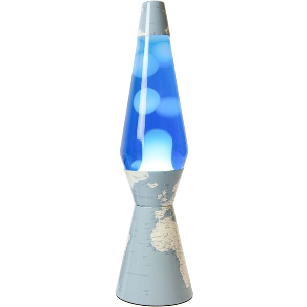 Lampe à poser avec carte du monde lave