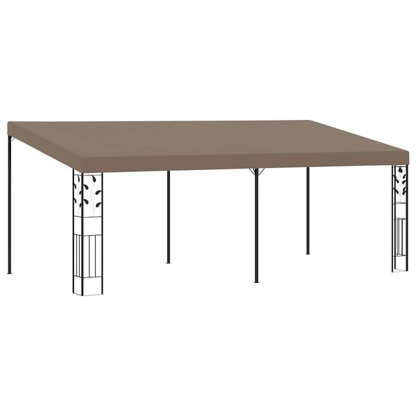 vidaXL Belvédère mural 6x3x2 5 m Taupe