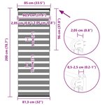 vidaXL Store zèbre blanc 85x200 cm largeur du tissu 80 9 cm polyester