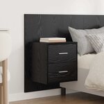 vidaXL Tête de lit avec armoire 3 Pièces Chêne noir Bois d'ingénierie