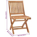 vidaXL Chaises de jardin lot de 2 et coussins rouge Bois teck massif