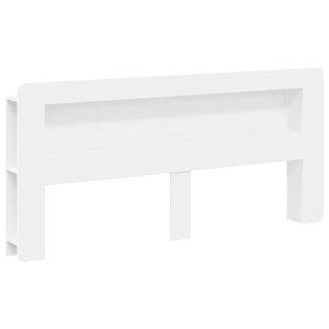 vidaXL Cabinet de Tête de Lit avec stockage Blanc Bois d’ingénierie