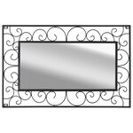 vidaXL Miroir mural de jardin rectangulaire 50 x 80 cm Noir