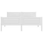vidaXL Cadre de lit sans matelas bois de pin massif blanc 120x200 cm