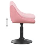 vidaXL Tabouret de bar Rose 46 x 44 x (62.5-77.5) cm Faux cuir