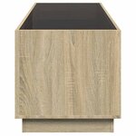 vidaXL Table basse avec LED infini chêne sonoma 90x50x50 cm