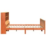 vidaXL Lit bibliothèque sans matelas cire marron 180x200cm bois massif